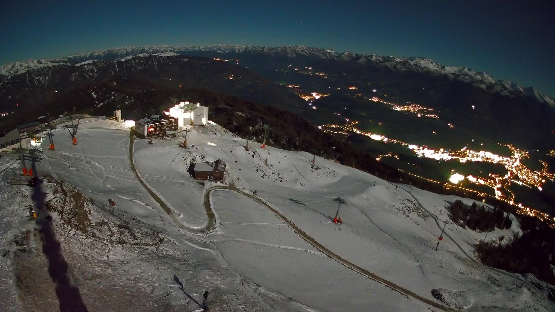 Station de ski Kronplatz sommet | vue sur Brunico