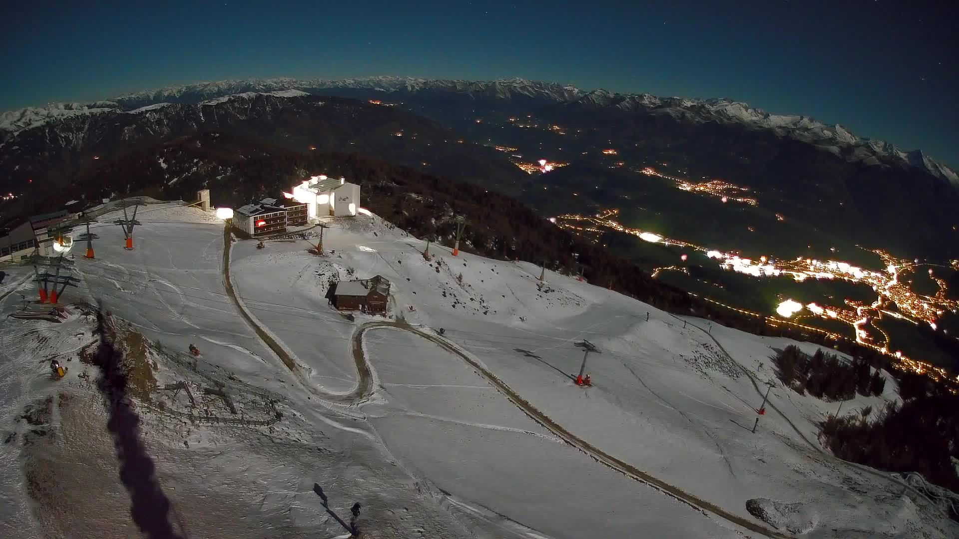 Station de ski Kronplatz sommet | vue sur Brunico