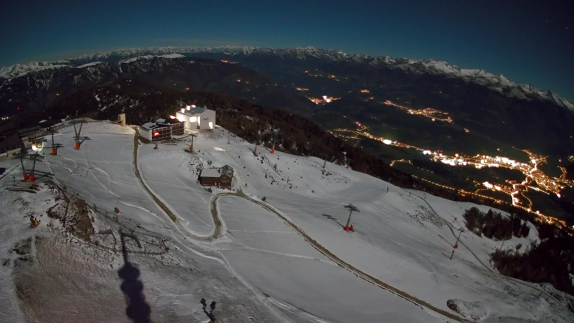 Station de ski Kronplatz sommet | vue sur Brunico