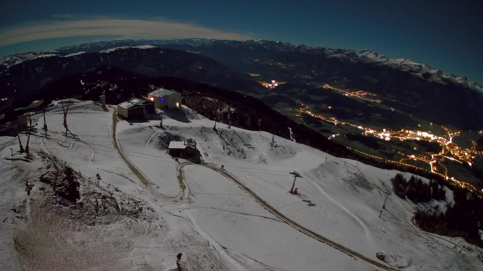 Station de ski Kronplatz sommet | vue sur Brunico