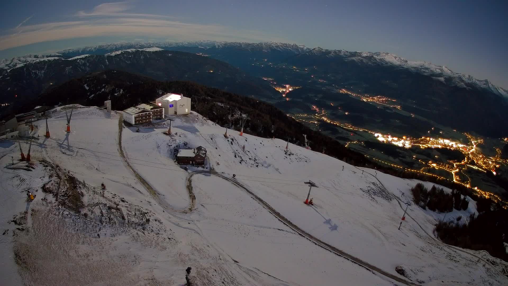 Station de ski Kronplatz sommet | vue sur Brunico