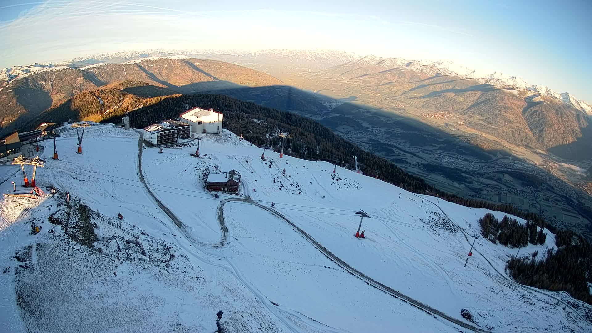 Station de ski Kronplatz sommet | vue sur Brunico