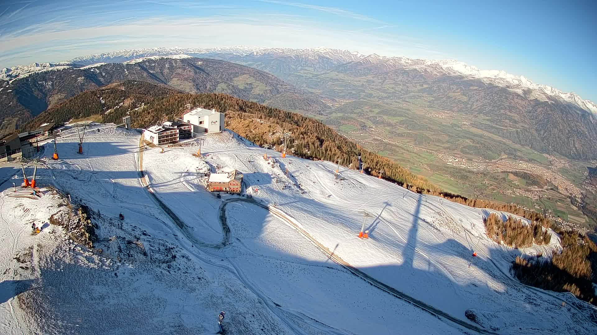 Station de ski Kronplatz sommet | vue sur Brunico