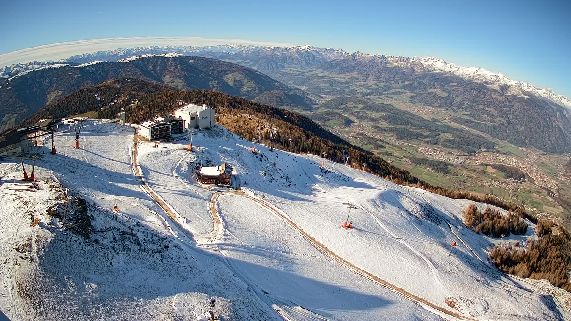 Kronplatz peak Ski resort | view to Bruneck