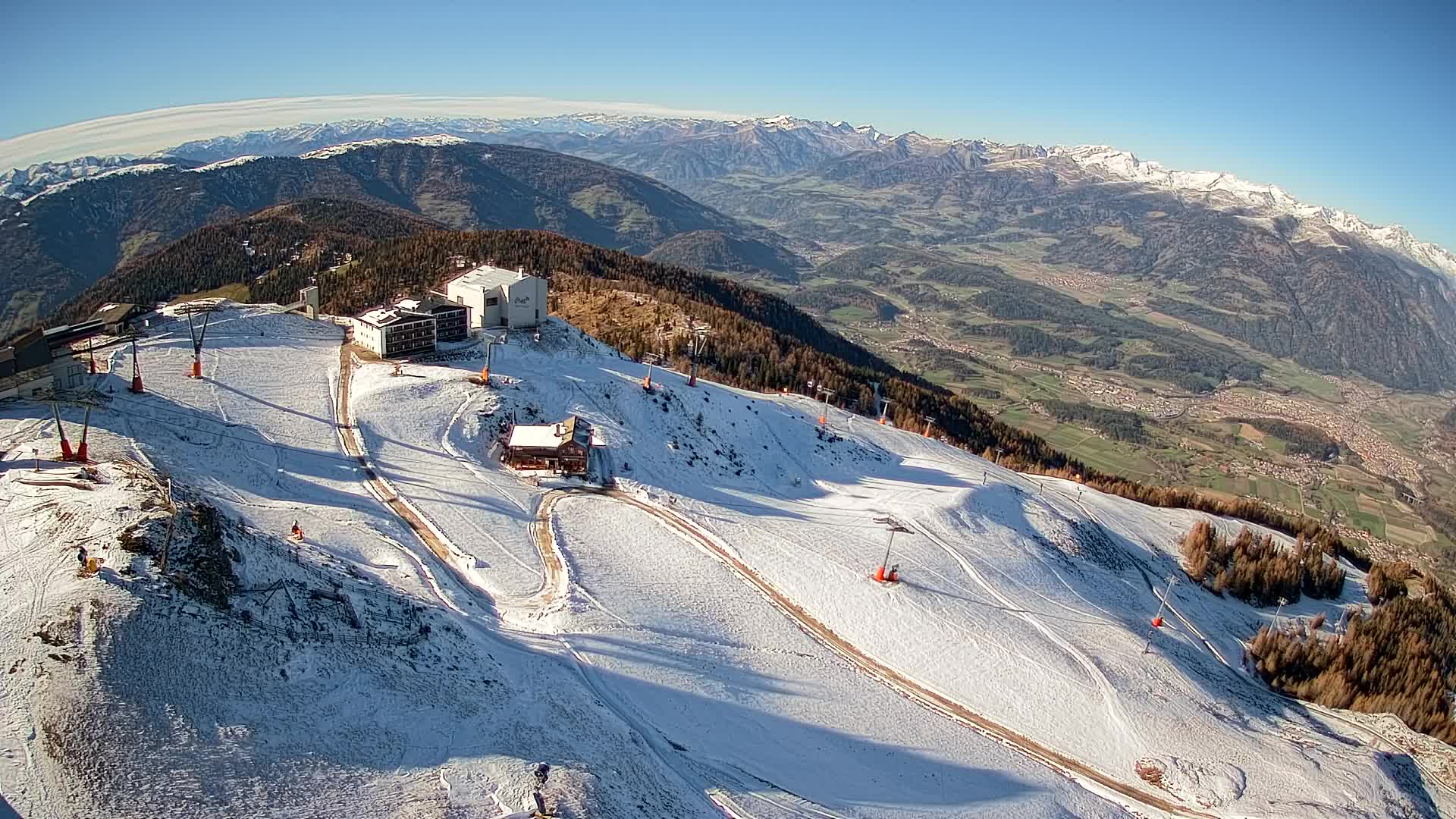 Kronplatz peak Ski resort | view to Bruneck