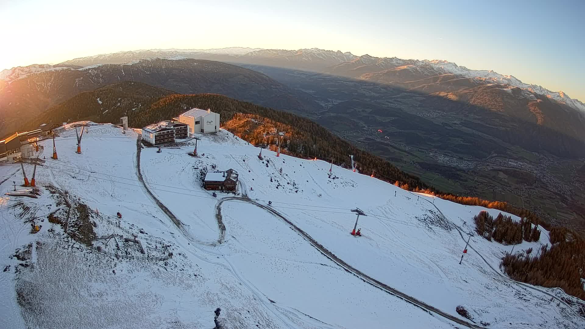 Station de ski Kronplatz sommet | vue sur Brunico