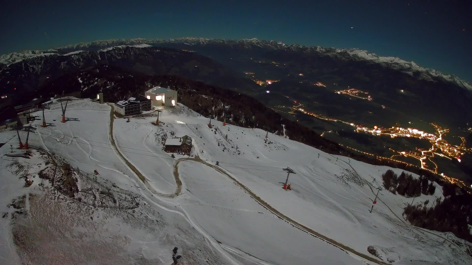 Station de ski Kronplatz sommet | vue sur Brunico