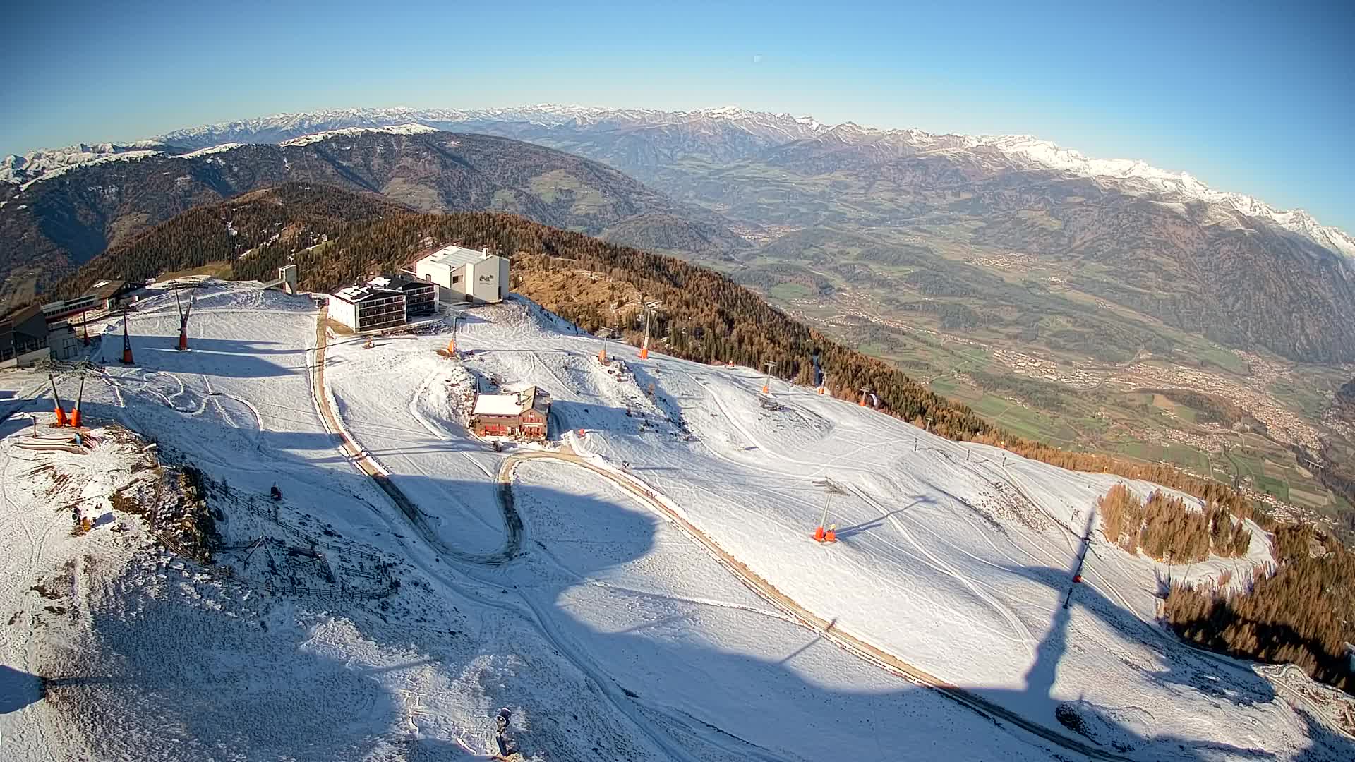 Station de ski Kronplatz sommet | vue sur Brunico