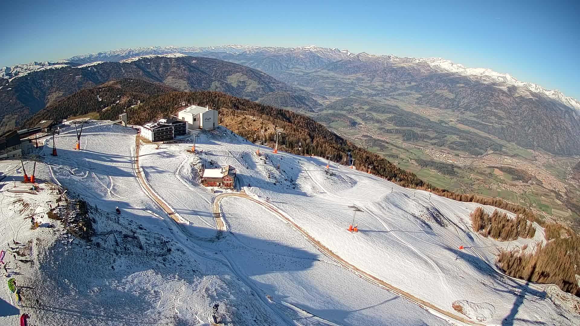 Kronplatz peak Ski resort | view to Bruneck