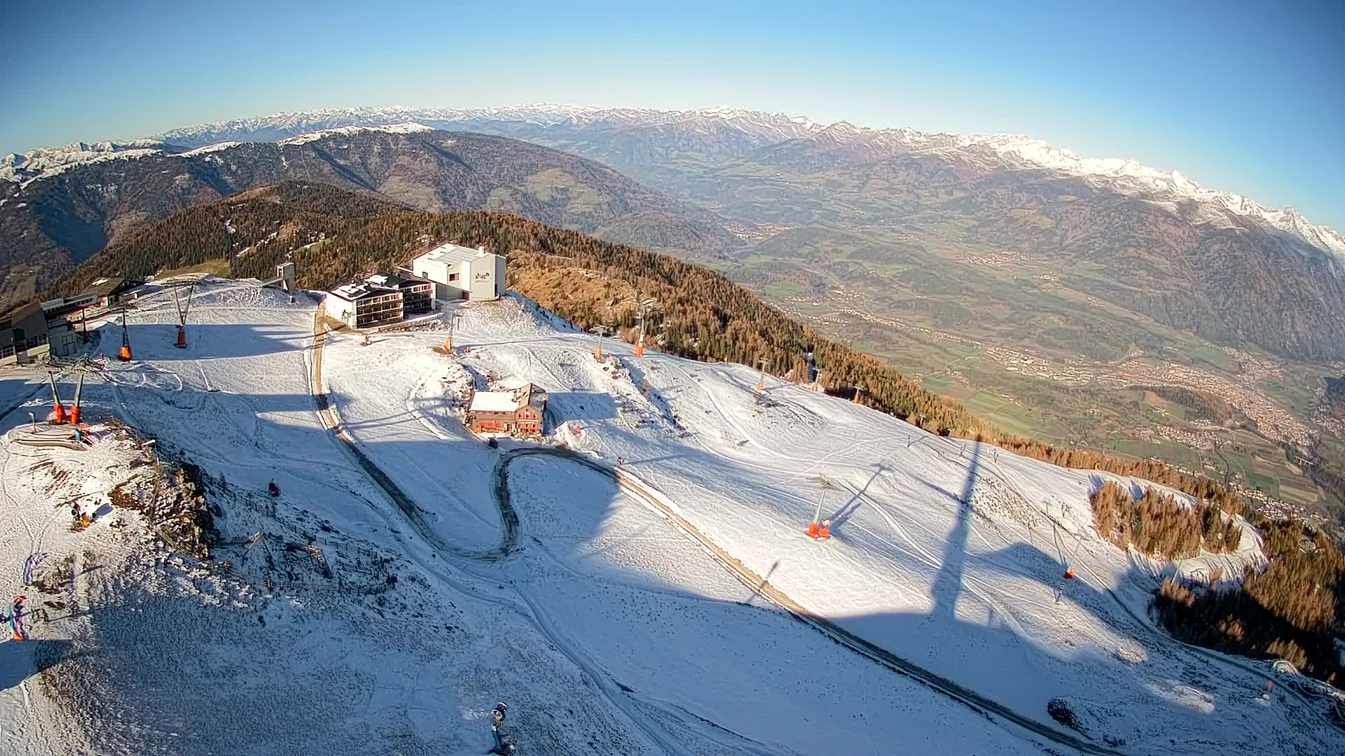 Kronplatz peak Ski resort | view to Bruneck
