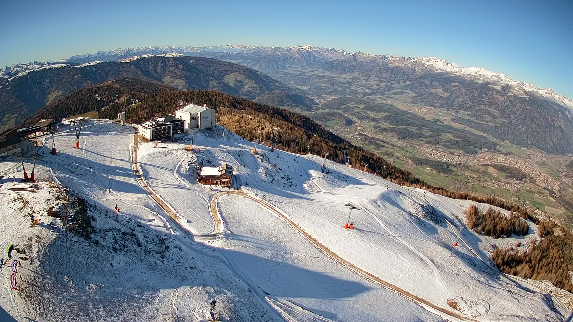 Station de ski Kronplatz sommet | vue sur Brunico
