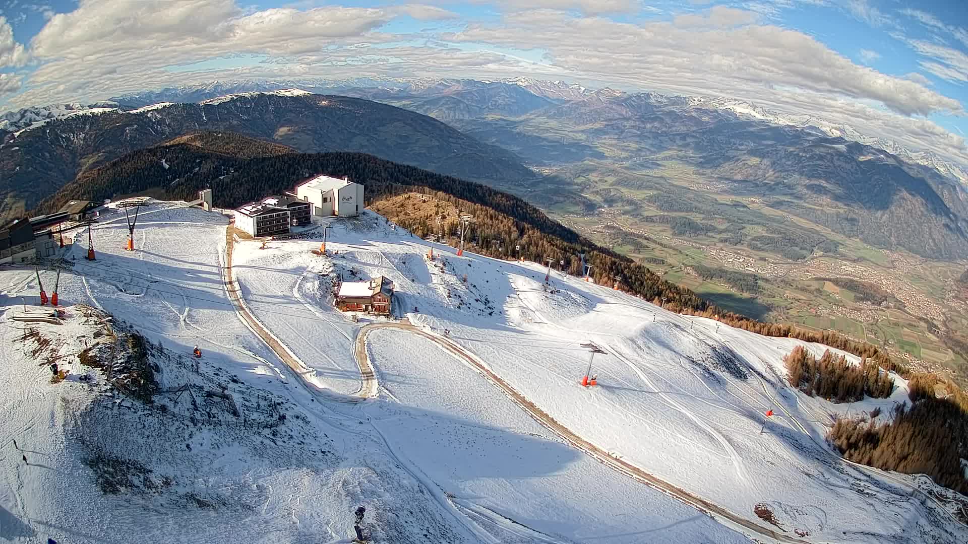 Kronplatz peak Ski resort | view to Bruneck