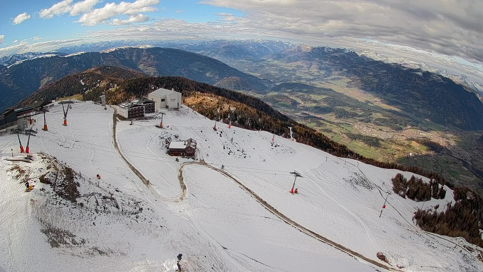 Kronplatz peak Ski resort | view to Bruneck