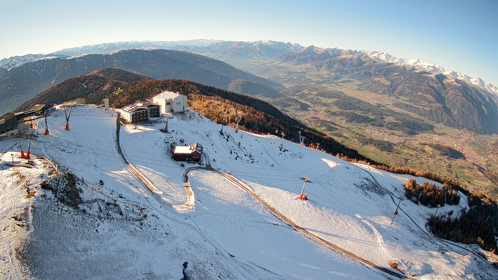 Kronplatz peak Ski resort | view to Bruneck