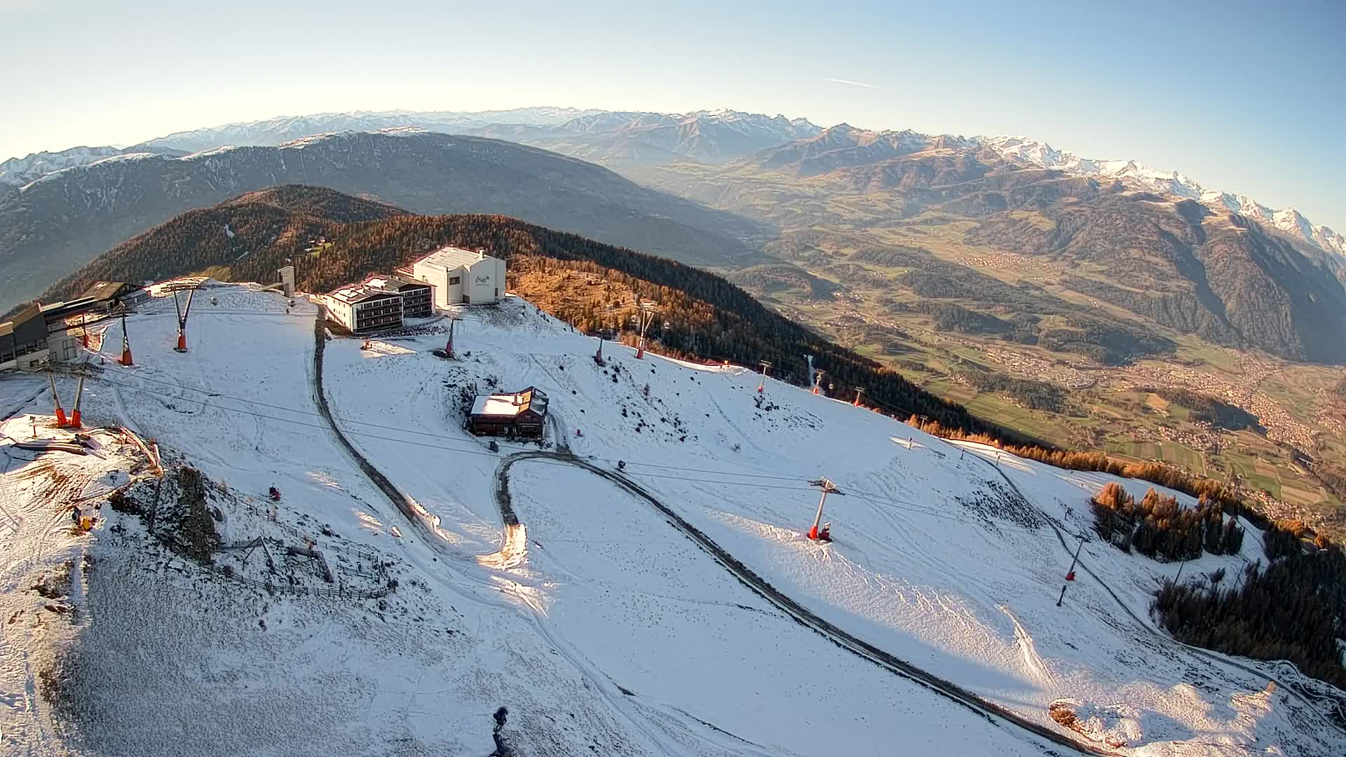Kronplatz peak Ski resort | view to Bruneck