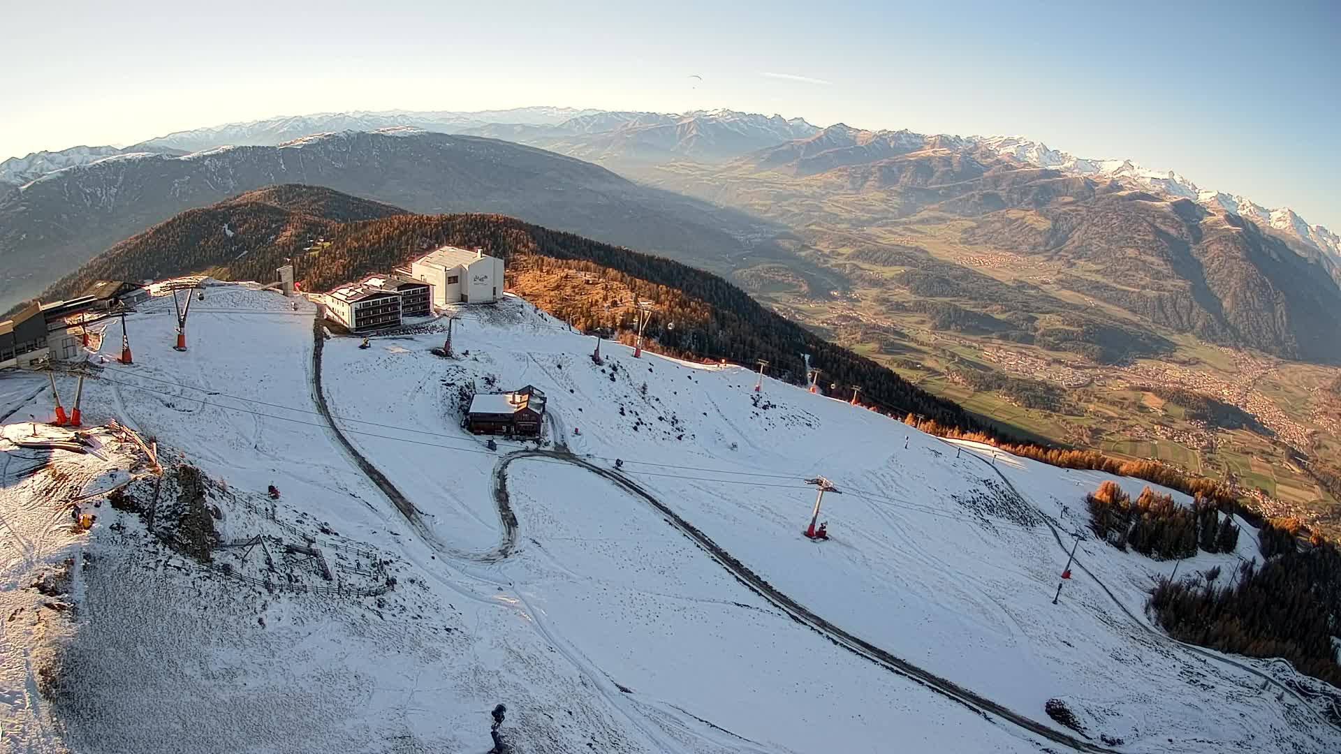 Kronplatz peak Ski resort | view to Bruneck