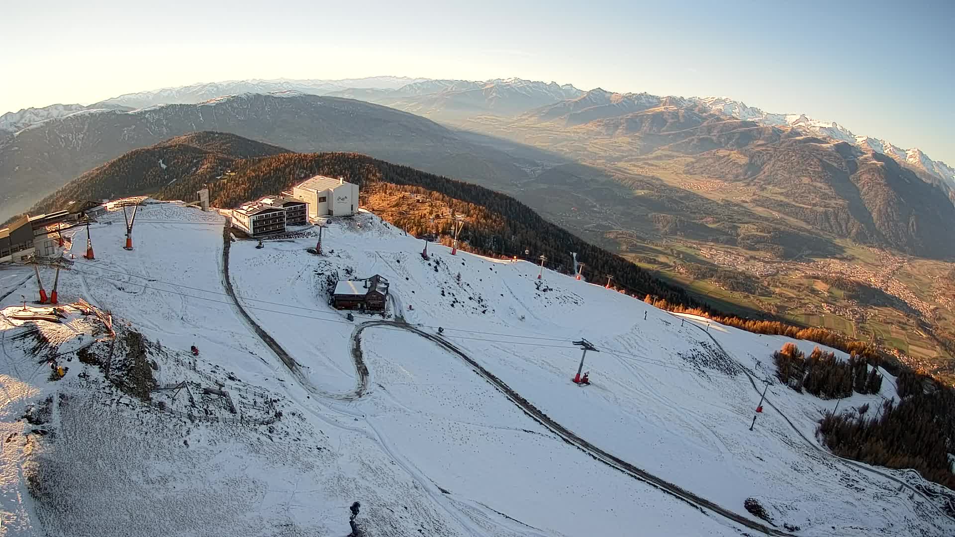Station de ski Kronplatz sommet | vue sur Brunico