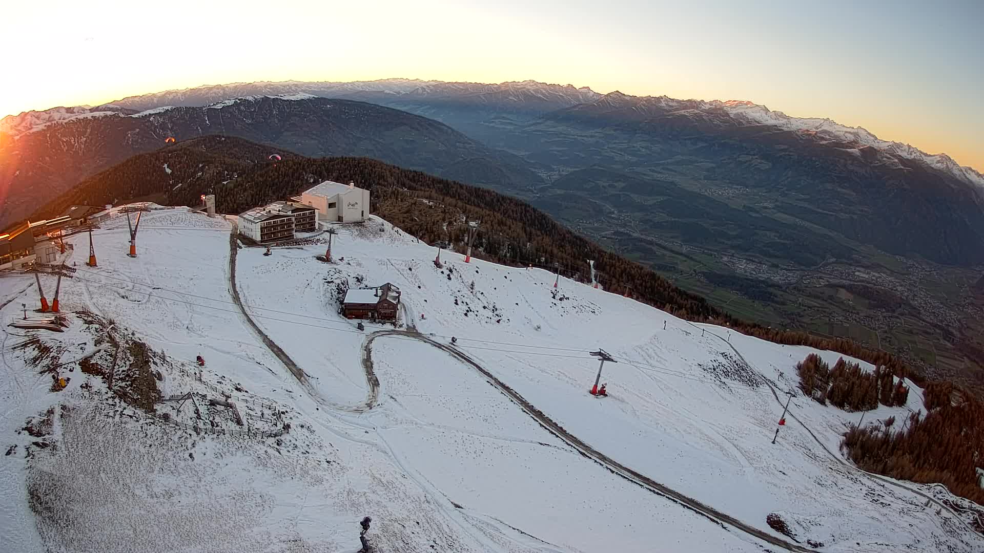 Station de ski Kronplatz sommet | vue sur Brunico