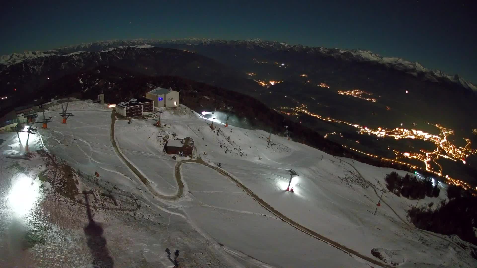 Skigebiet Kronplatz Gipfel | Blick auf Bruneck