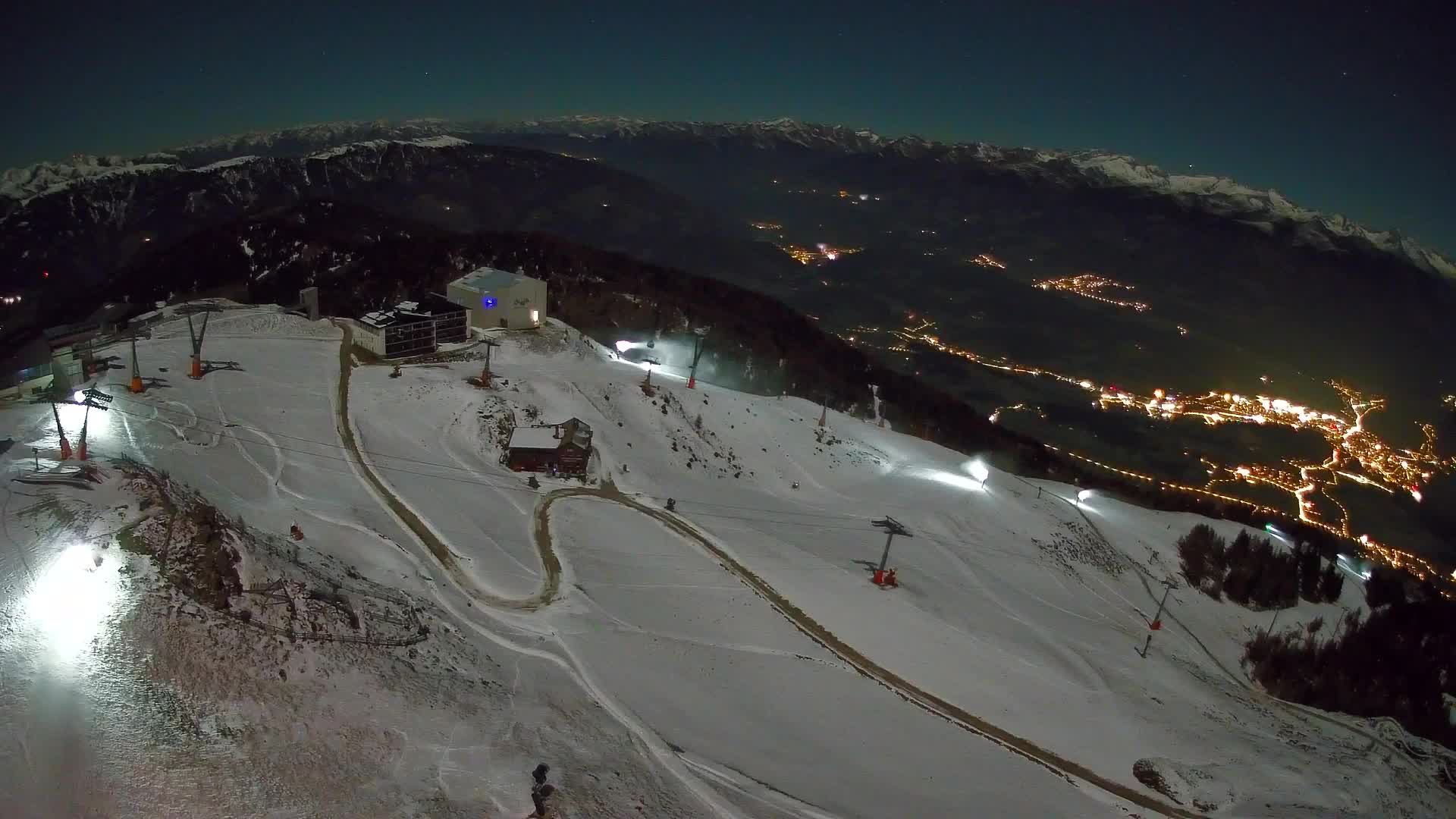 Station de ski Kronplatz sommet | vue sur Brunico