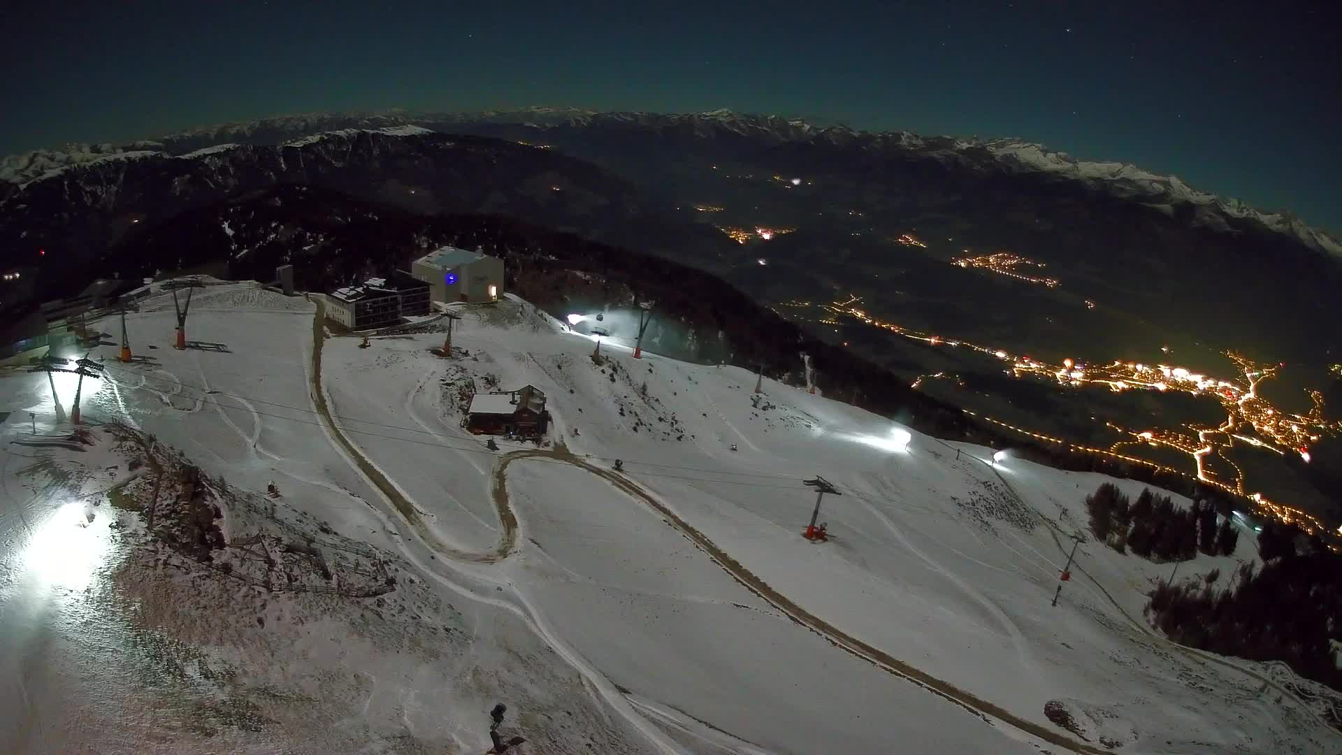 Station de ski Kronplatz sommet | vue sur Brunico