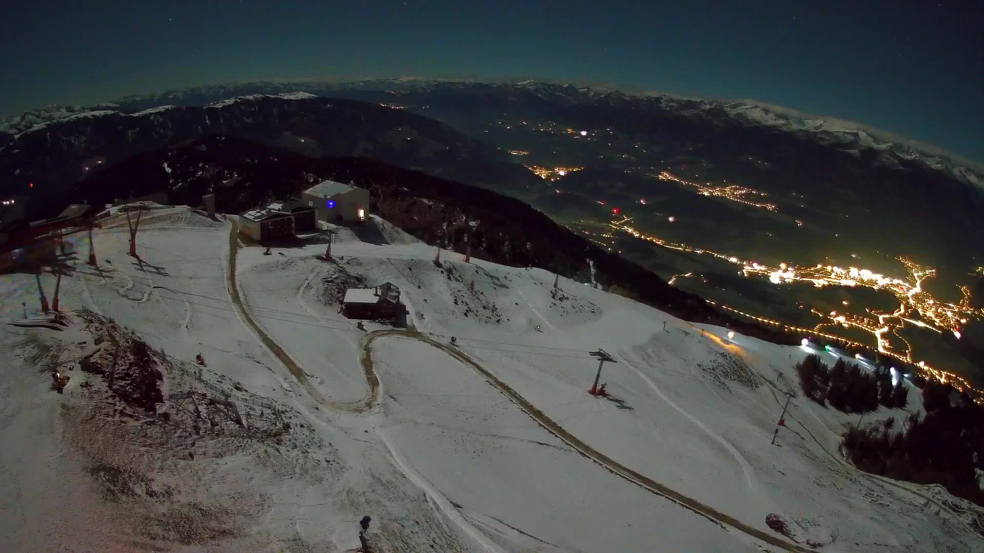 Station de ski Kronplatz sommet | vue sur Brunico