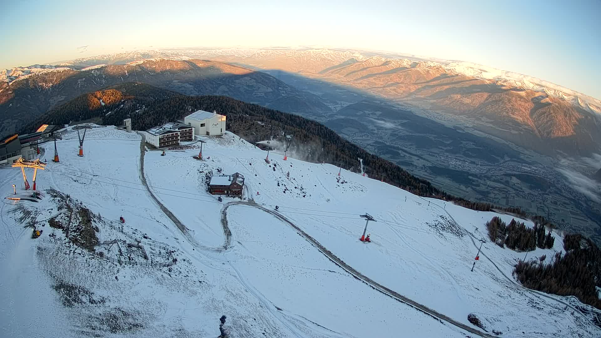 Kronplatz peak Ski resort | view to Bruneck