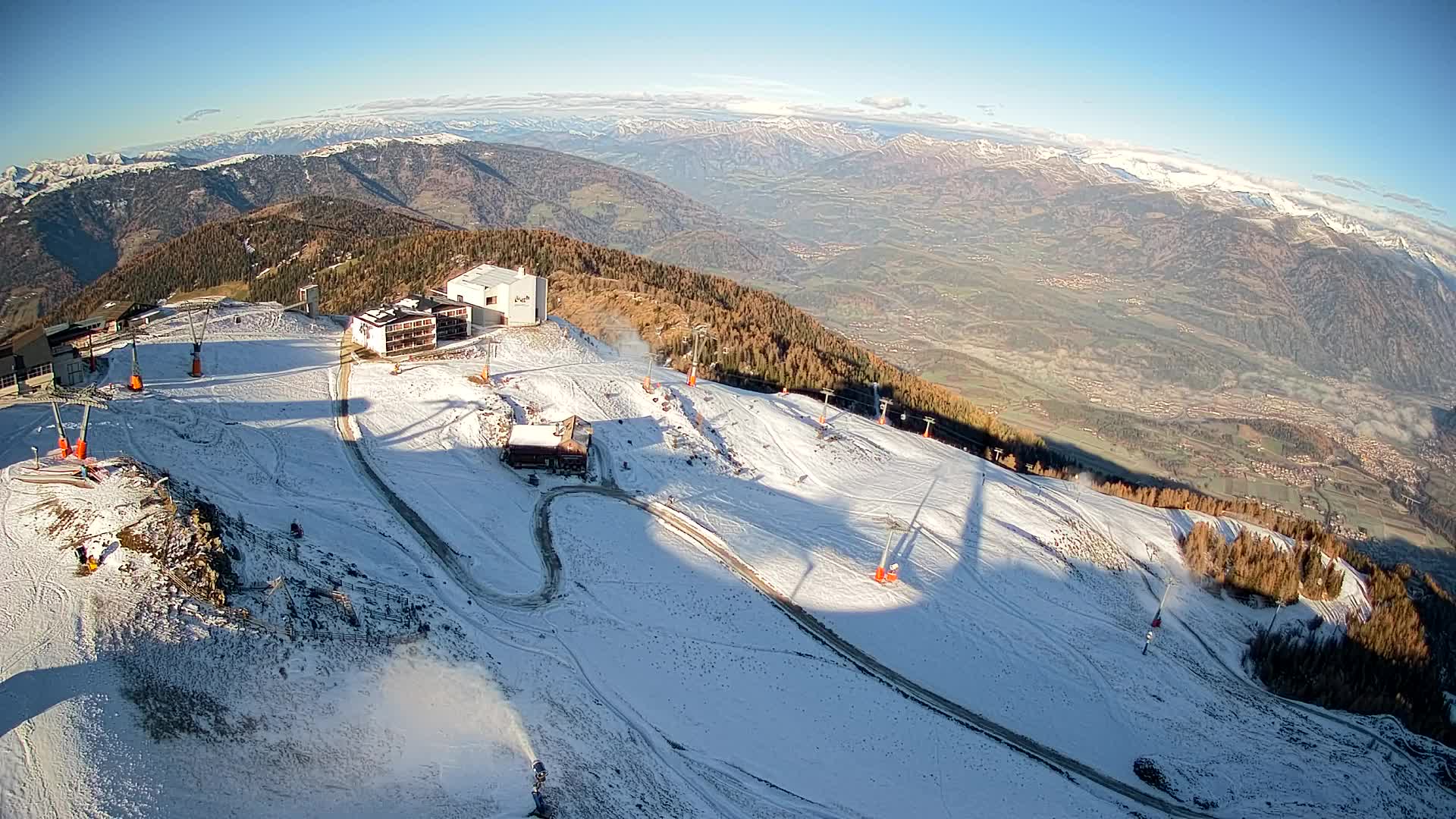 Kronplatz peak Ski resort | view to Bruneck