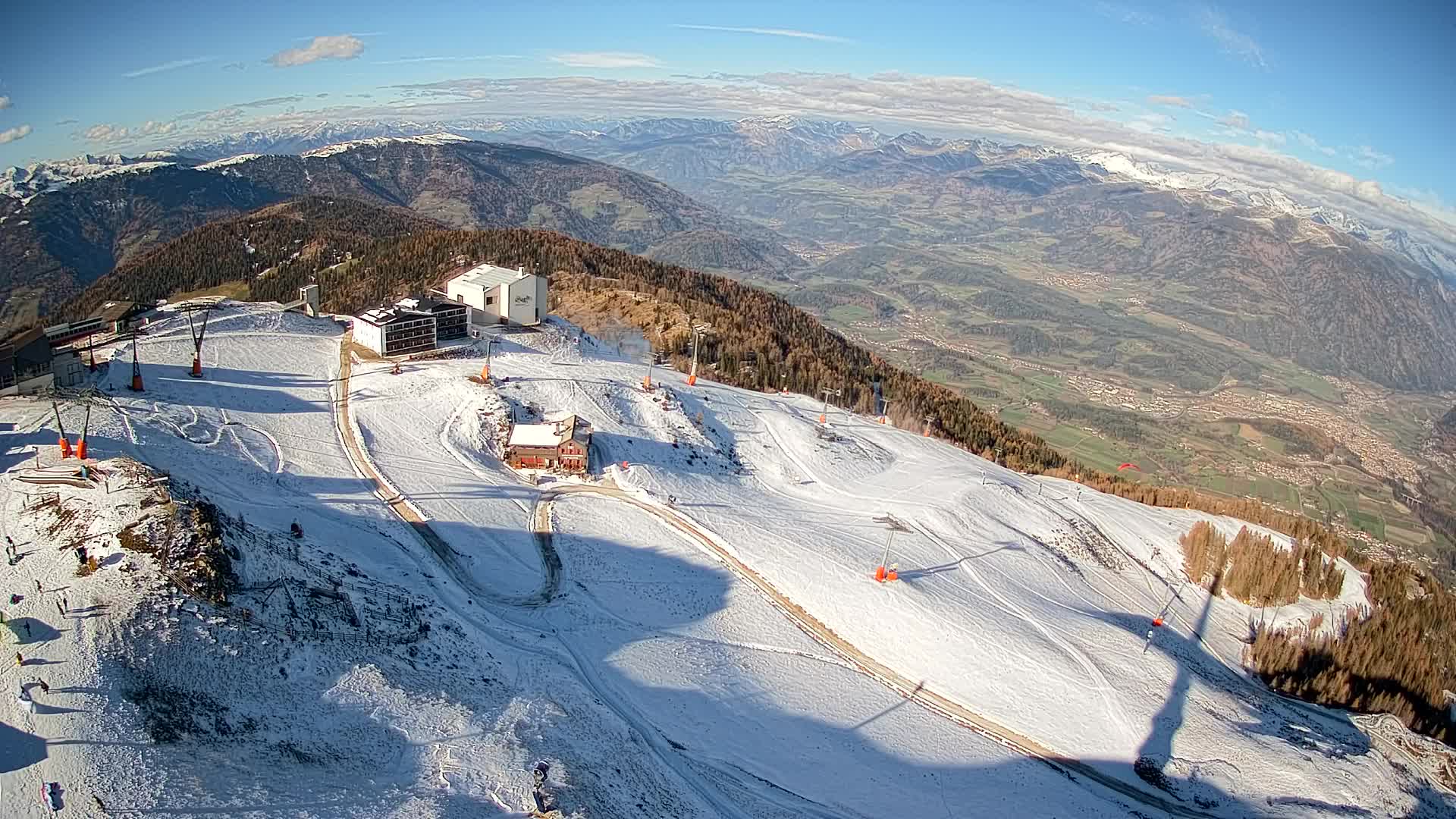 Kronplatz peak Ski resort | view to Bruneck