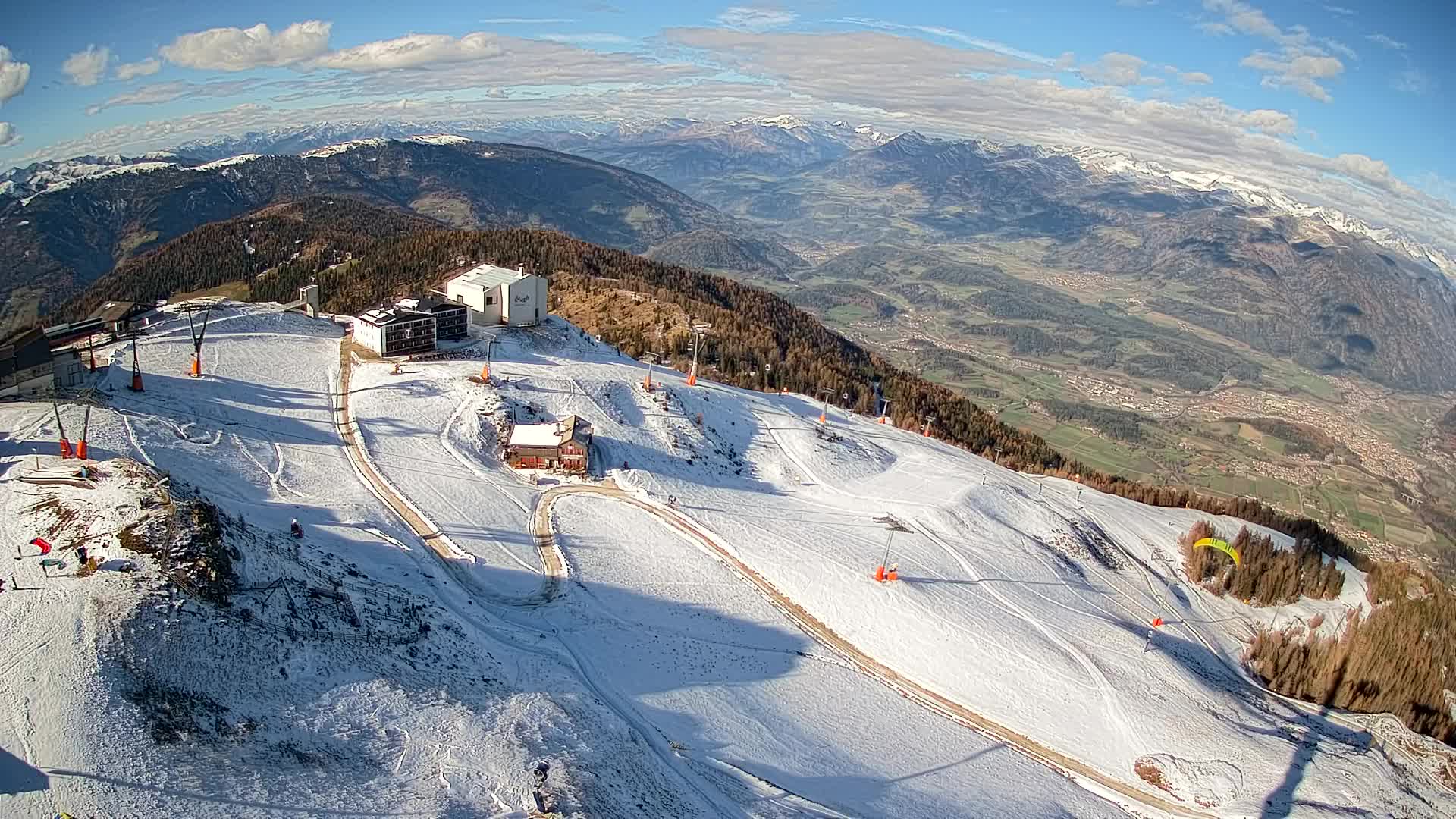 Kronplatz peak Ski resort | view to Bruneck