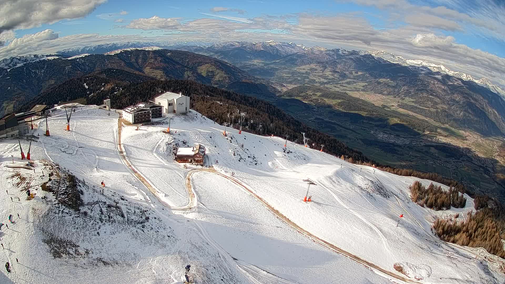 Kronplatz peak Ski resort | view to Bruneck