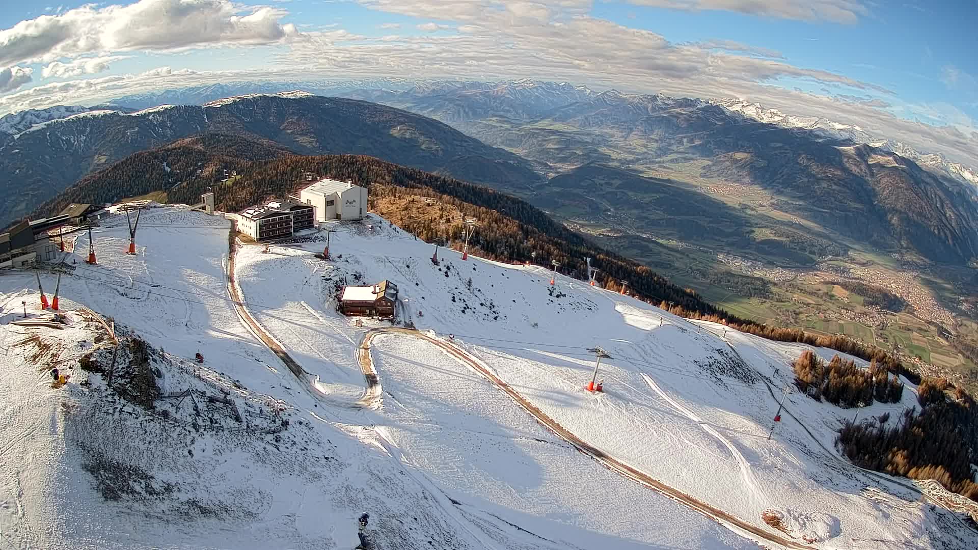 Station de ski Kronplatz sommet | vue sur Brunico