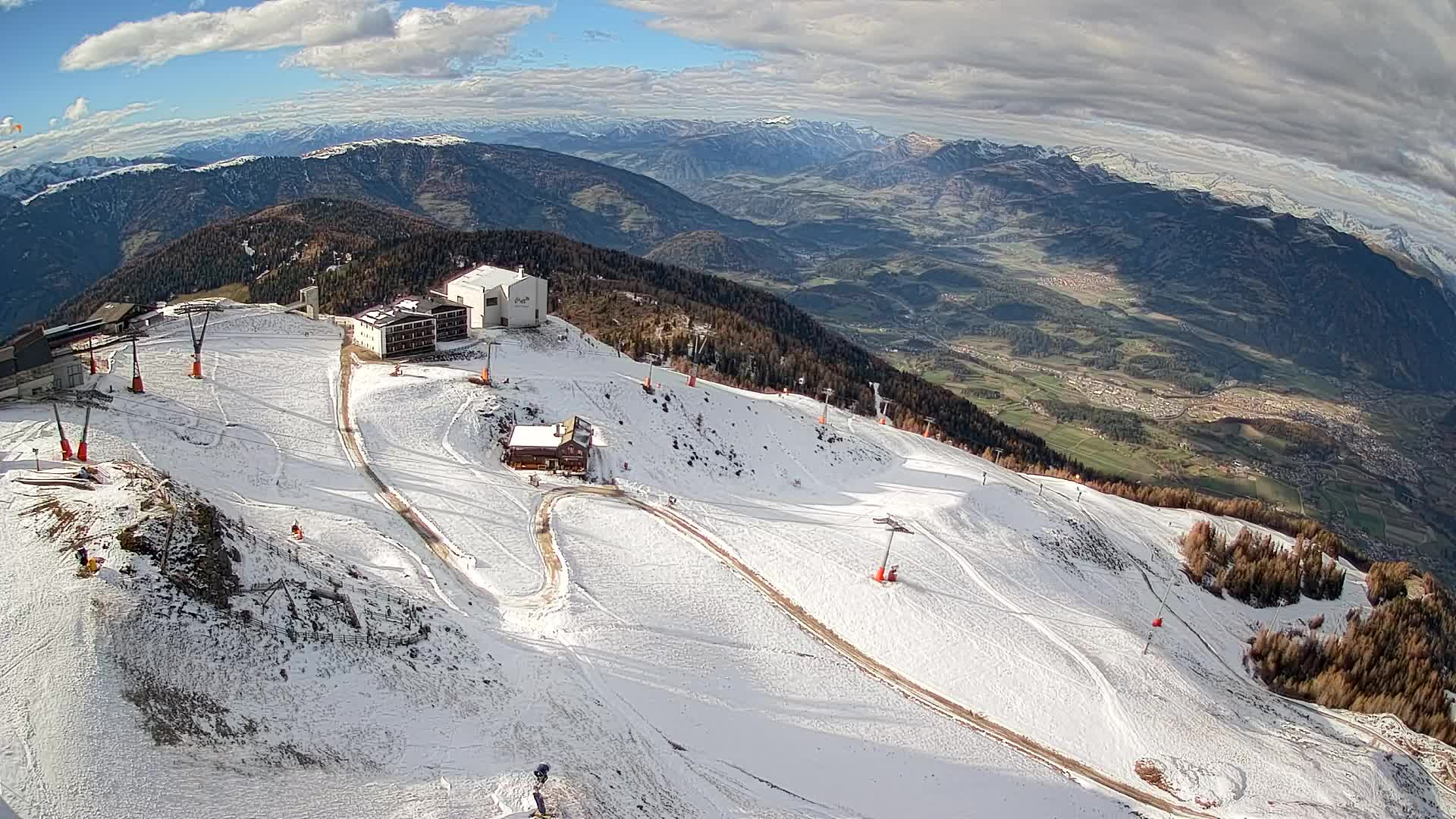 Kronplatz peak Ski resort | view to Bruneck
