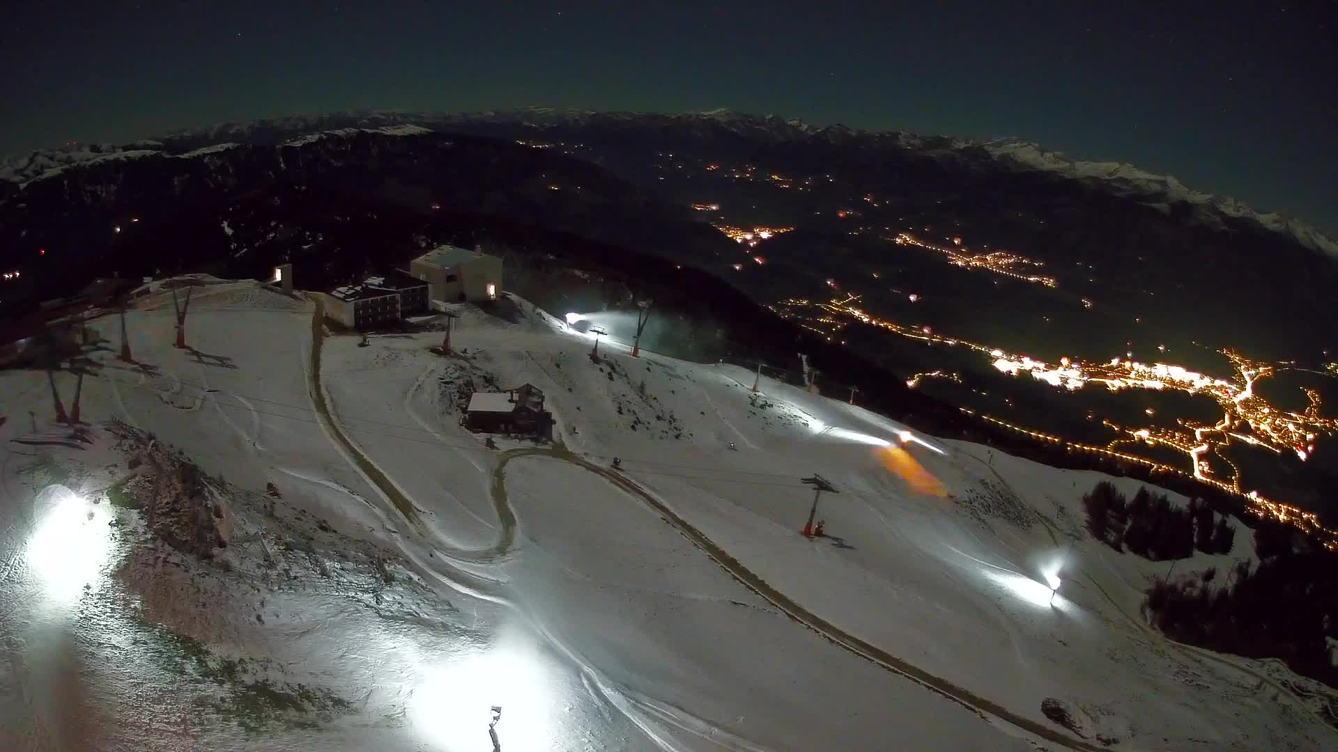 Station de ski Kronplatz sommet | vue sur Brunico