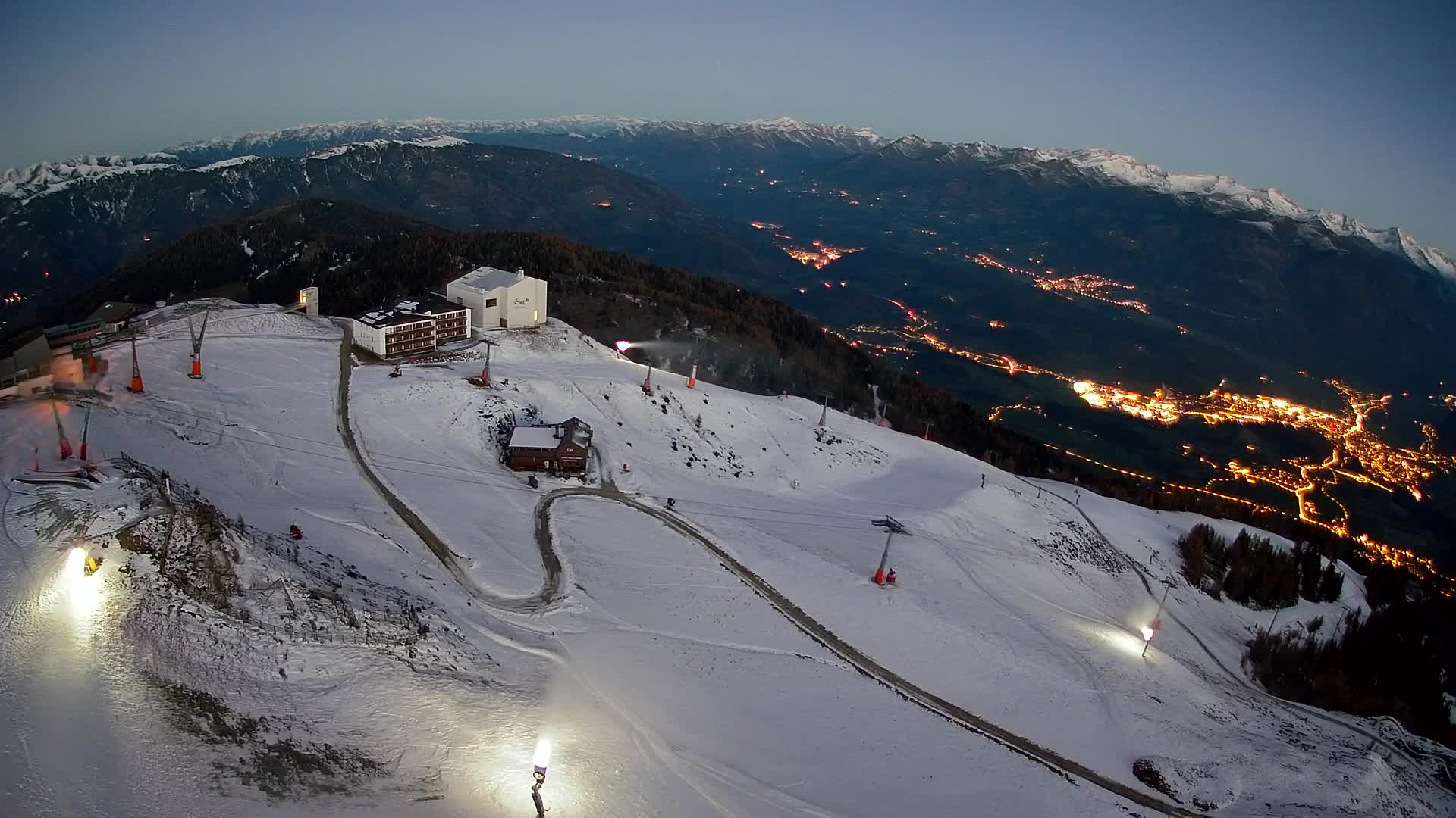 Kronplatz peak Ski resort | view to Bruneck