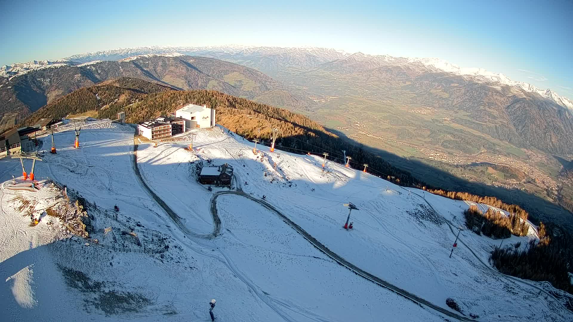 Skigebiet Kronplatz Gipfel | Blick auf Bruneck