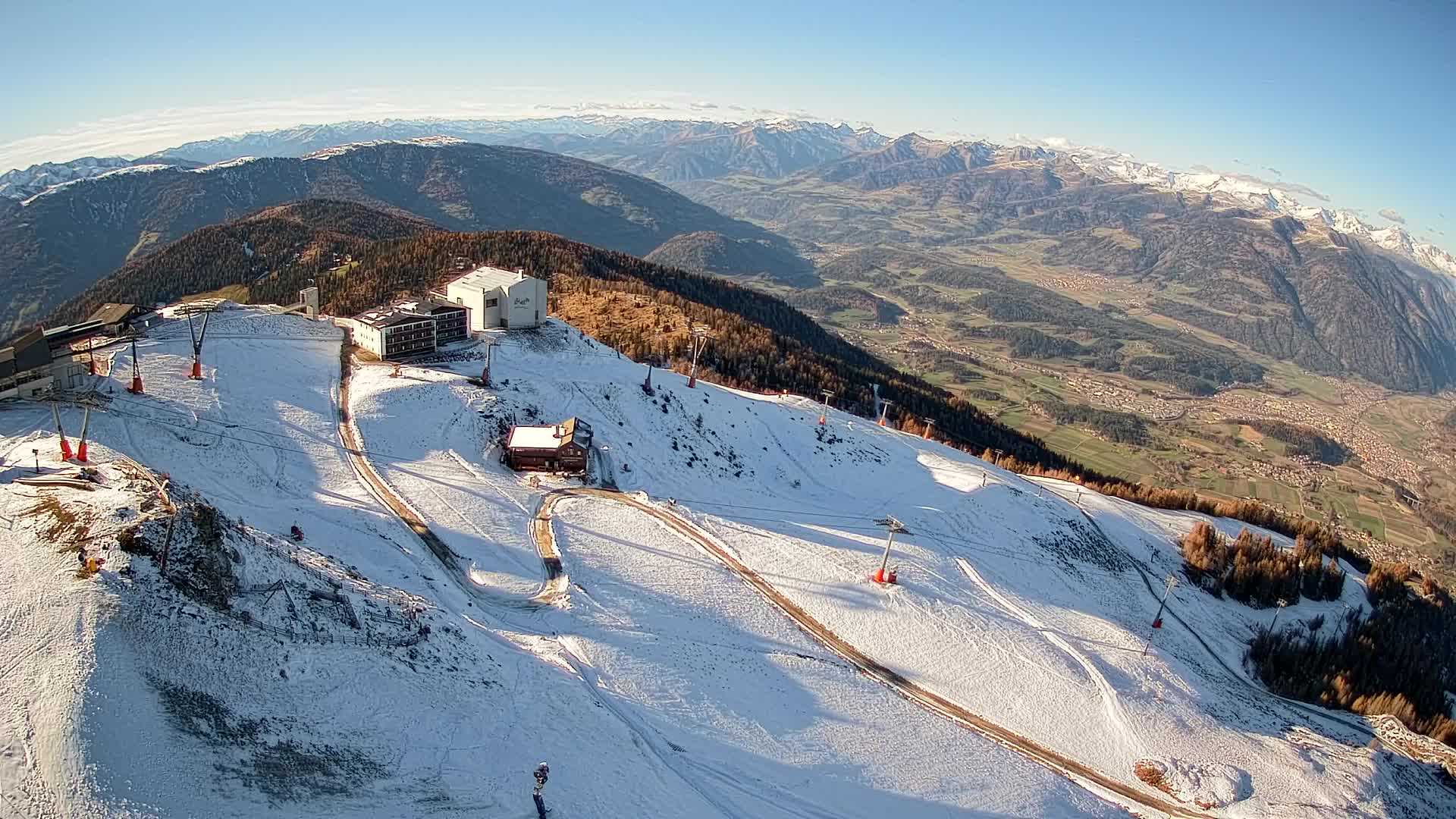 Kronplatz peak Ski resort | view to Bruneck