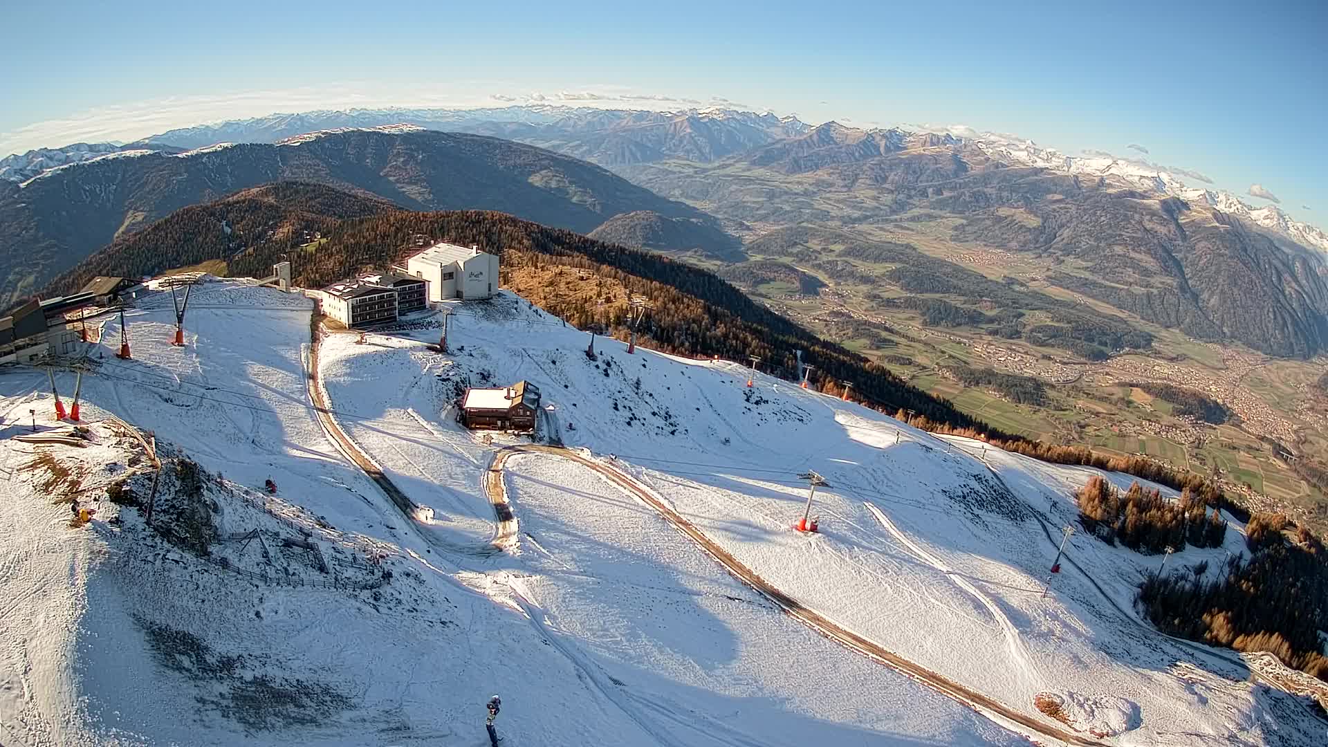 Kronplatz peak Ski resort | view to Bruneck