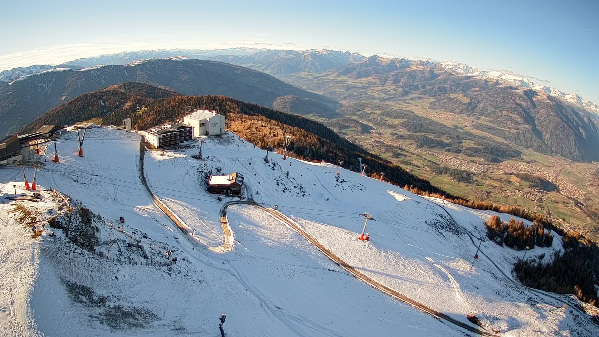 Kronplatz peak Ski resort | view to Bruneck