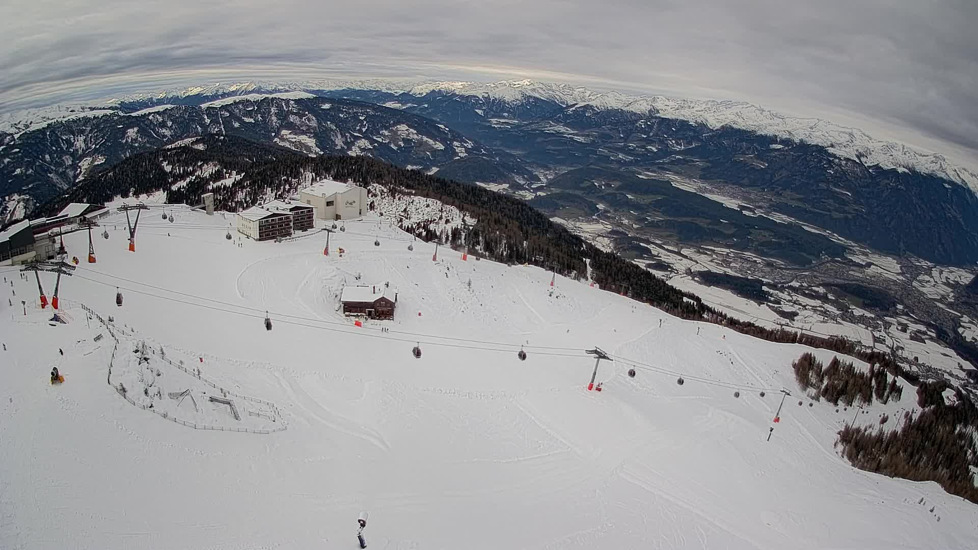 Kronplatz peak Ski resort | view to Bruneck