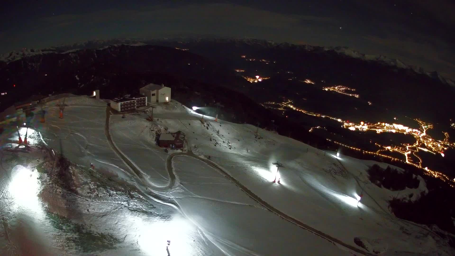 Station de ski Kronplatz sommet | vue sur Brunico