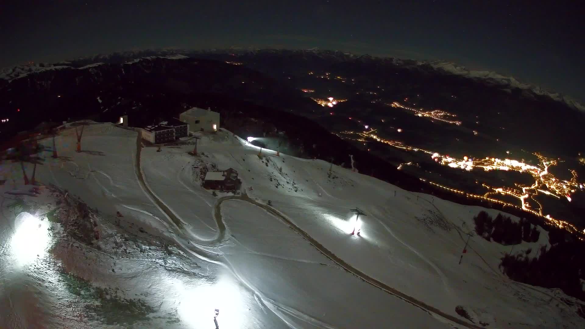 Station de ski Kronplatz sommet | vue sur Brunico