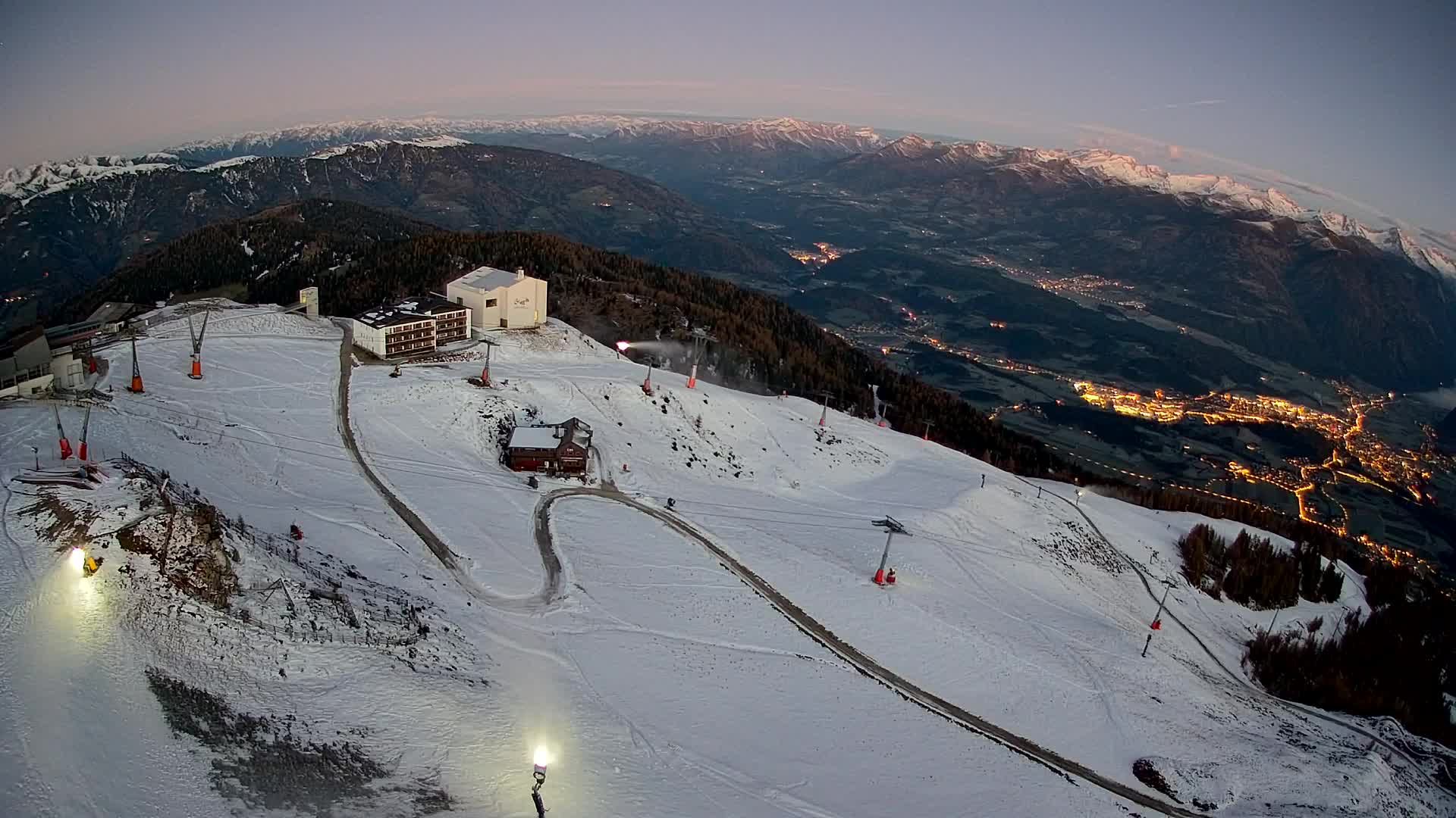 Kronplatz peak Ski resort | view to Bruneck