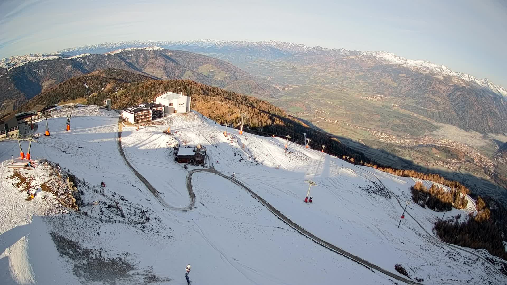 Kronplatz peak Ski resort | view to Bruneck