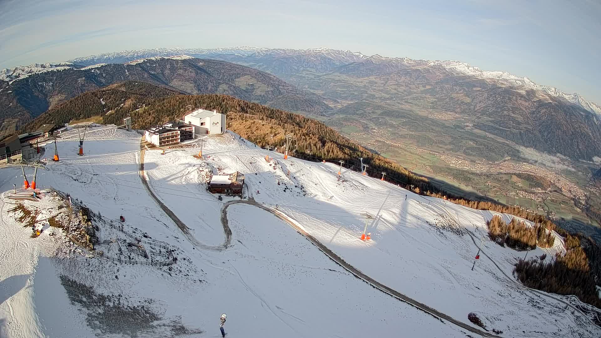 Skigebiet Kronplatz Gipfel | Blick auf Bruneck