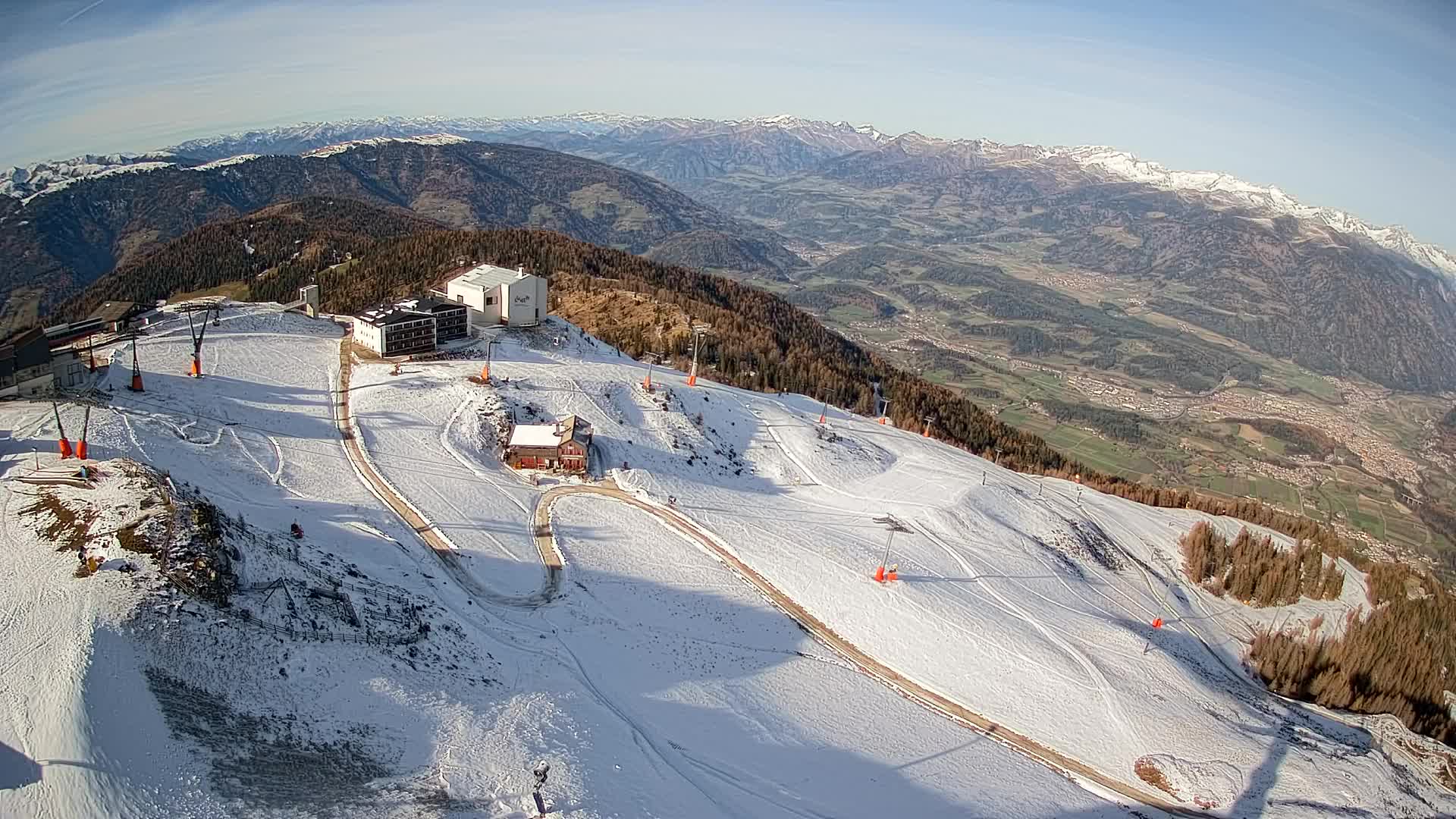 Kronplatz peak Ski resort | view to Bruneck