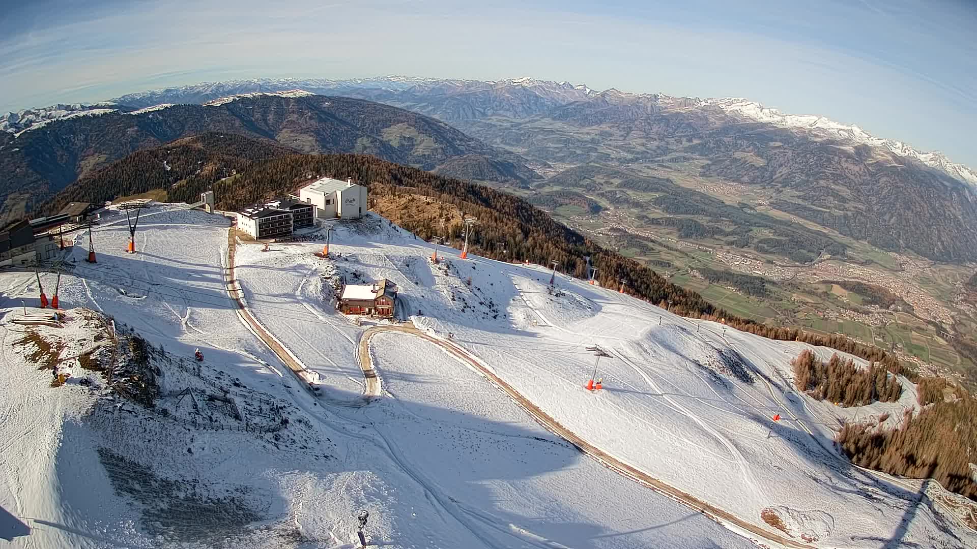 Kronplatz peak Ski resort | view to Bruneck