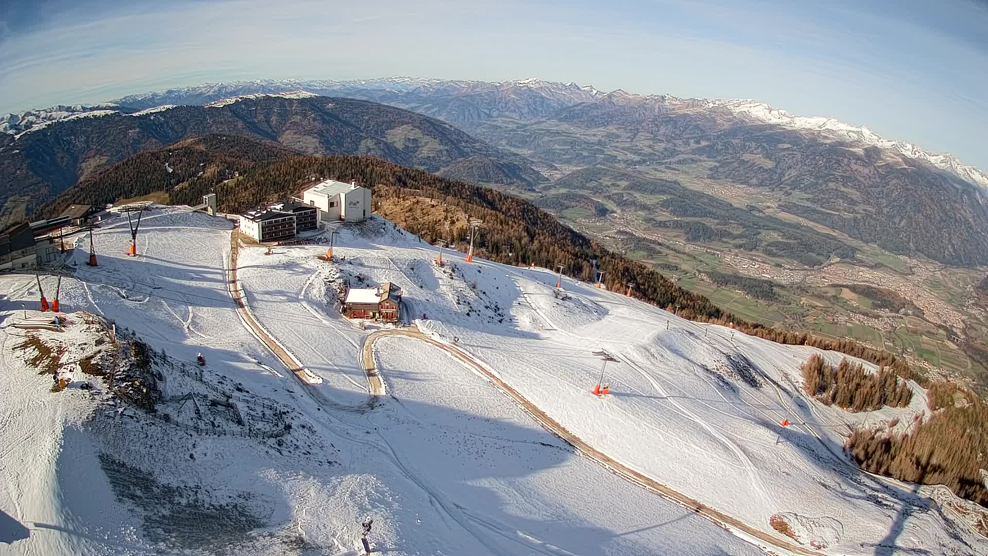 Kronplatz peak Ski resort | view to Bruneck