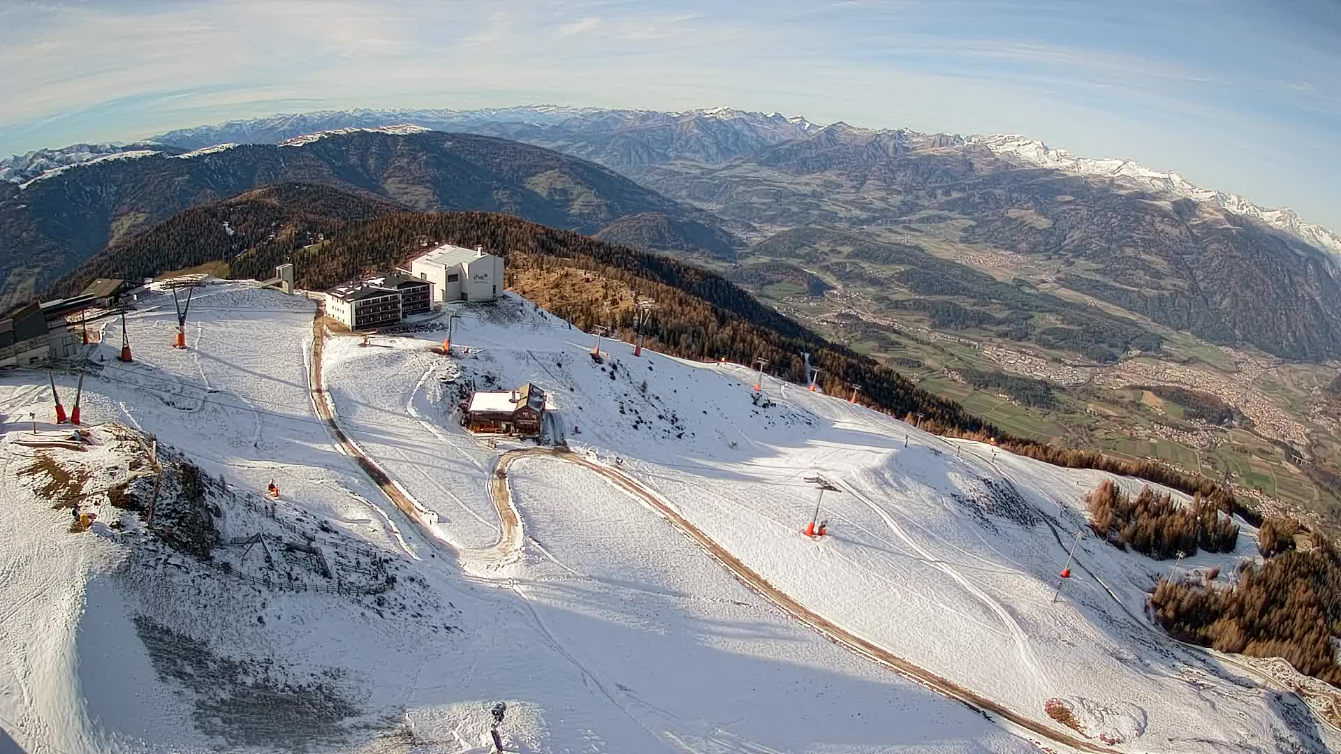 Kronplatz peak Ski resort | view to Bruneck