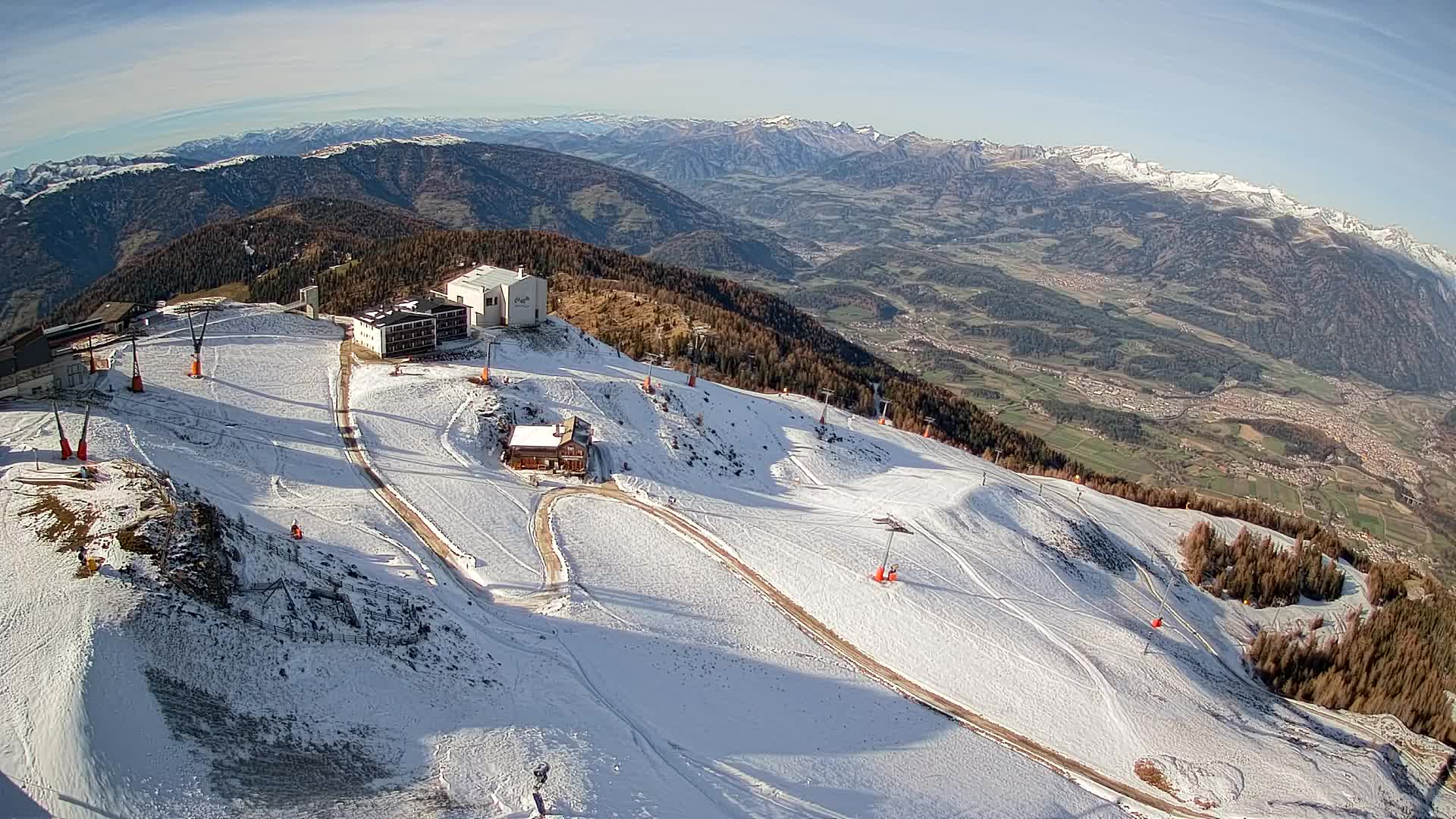 Station de ski Kronplatz sommet | vue sur Brunico